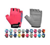 meteor - Cycling Gloves - Bike Accessories - Bicycle - Durable Anti-Slip Fingerless Gloves for Boys and Girls, Soft Padding, Ideal for Kids Bike Cycling - Size: XS - Motif : One Pink