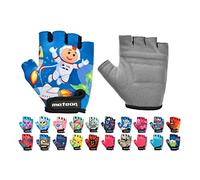meteor Kids Cycling Gloves - Durable Anti-Slip Bicycle Gloves for Boys and Girls, Breathable, Soft Padding for Safety, Ideal for Bike Riding and Outdoor Sports