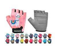 meteor - Cycling Gloves - Bike Accessories - Bicycle - Durable Anti-Slip Fingerless Gloves for Boys and Girls, Soft Padding, Ideal for Kids Bike Cycling - Size: S - Motif : Lama