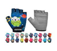 meteor - Cycling Gloves - Bike Accessories - Bicycle - Durable Anti-Slip Fingerless Gloves for Boys and Girls, Soft Padding, Ideal for Kids Bike Cycling - Size: XS - Motif : Cosmic