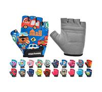 meteor - Cycling Gloves - Bike Accessories - Bicycle - Durable Anti-Slip Fingerless Gloves for Boys and Girls, Soft Padding, Ideal for Kids Bike Cycling - Size: M - Motif : Safe City
