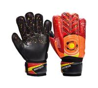 meteor - DEFENCE Goalkeeper Gloves for Kids & Adults - Football Goalie Gloves with Finger Protection - Strong Grip, Embossed Back - Junior Boys Youth - Size 8 - Colour: Black
