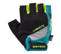 Meteor - Fingerless Cycling Gloves - Padded Breathable MTB Gloves for Bikes, Mountain Bike, Gym, Fitness - Shock-Absorbing Anti-Slip Grip, Lightweight - Men Women Kids - Dark Green/Green - Size XXS