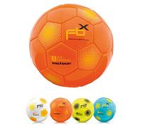 meteor - Football for Kids, Women & Men - Durable Machine-Stitched 32 Panels - Soft Non-Slip Rubber Ball for Indoor Training & Outdoor Matches - Latex Bladder & Butyl Valve - Size 1 - Orange