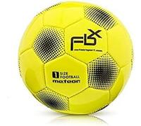meteor - Basketball for Kids, Women & Men - Soft Non-Slip Rubber Ball for Indoor Training & Outdoor Matches - Durable Moon Ball with Pump Option - Size 1 - Colour: Neon Yellow