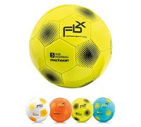 meteor - Football for Kids, Women & Men - Soft Non-Slip Rubber Ball for Indoor Training & Outdoor Matches - Durable Moon Ball with Pump Option - Size 5 - Colour: Neon Yellow