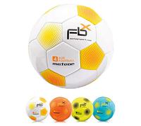 meteor - Football for Kids, Women & Men - Soft Non-Slip Rubber Ball for Indoor Training & Outdoor Matches - Durable Moon Ball with Pump Option - Size 4 - Colour: White
