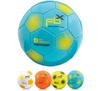 meteor - Football for Kids, Women & Men - Soft Non-Slip Rubber Ball for Indoor Training & Outdoor Matches - Durable Moon Ball with Pump Option - Size 4 - Colour: Blue