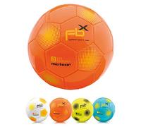 meteor - Football for Kids, Women & Men - Soft Non-Slip Rubber Ball for Indoor Training & Outdoor Matches - Durable Moon Ball with Pump Option - Size 3 - Colour: Orange