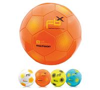 meteor - Football for Kids, Women & Men - Soft Non-Slip Rubber Ball for Indoor Training & Outdoor Matches - Durable Moon Ball with Pump Option - Size 5 - Colour: Orange