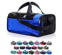 meteor Gym Bag Womens & Mens 20l - Lightweight Sports Holdall with Shoe Compartment & Shoulder Strap - Unisex Travel Duffel - Underseat Cabin Luggage for Weekend or Overnight Trip, Blue/Black