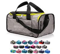 meteor Gym Duffel Cabin Holdall Bag - Lightweight Sports Luggage with Shoe Compartment, Shoulder Strap, Underseat Hand Size for Travel Workout Weekend Overnight (Neon Green/Grey Melange, 20L)
