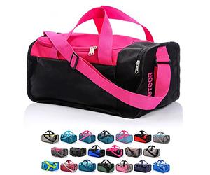 meteor Gym Bag Womens & Mens 20l - Lightweight Sports Holdall with Shoe Compartment & Shoulder Strap - Unisex Travel Duffel - Underseat Cabin Luggage for Weekend or Overnight Trip, Pink
