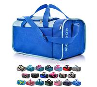meteor Gym Bag Womens & Mens 40l - Lightweight Sports Holdall with Shoe Compartment & Shoulder Strap - Unisex Travel Duffel - Underseat Cabin Luggage for Weekend or Overnight Trip, Light Blue/Blue