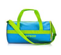 meteor Gym Duffel Cabin Holdall Bag - Lightweight Sports Luggage with Shoe Compartment, Shoulder Strap, Underseat Hand Size for Travel Workout Weekend Overnight (Blue/Green, 25L)
