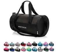 meteor Gym Duffel Cabin Holdall Bag - Lightweight Sports Luggage with Shoe Compartment, Shoulder Strap, Underseat Hand Size for Travel Workout Weekend Overnight (Grey/Black, 25L)