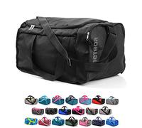 Meteor - Sports Duffel Bag - Cabin Size Travel Holdall for Gym - Lightweight PE Bag with Shoulder Strap & Shoe Pocket - Shoulder Bag - Gym Accessories - Black 2-40 L