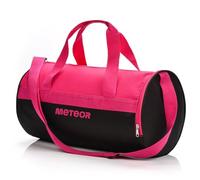 meteor Gym Duffel Cabin Holdall Bag - Lightweight Sports Luggage with Shoe Compartment, Shoulder Strap, Underseat Hand Size for Travel Workout Weekend Overnight (Pink/Black, 25L)