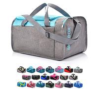 meteor Gym Duffel Cabin Holdall Bag - Lightweight Sports Luggage with Shoe Compartment, Shoulder Strap, Underseat Hand Size for Travel Workout Weekend Overnight (Blue/Grey, 40L)