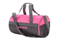 meteor Gym Duffel Cabin Holdall Bag - Lightweight Sports Luggage with Shoe Compartment, Shoulder Strap, Underseat Hand Size for Travel Workout Weekend Overnight (Pink/Gray 25L)