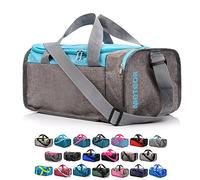Meteor - Sports Duffel Bag - Cabin Size Travel Holdall for Gym - Lightweight PE Bag with Shoulder Strap & Shoe Pocket - Shoulder Bag - Gym Accessories - Blue/Grey Melange - 20 L