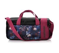meteor Gym Duffel Cabin Holdall Bag - Lightweight Sports Luggage with Shoe Compartment, Shoulder Strap, Underseat Hand Size for Travel Workout Weekend Overnight (Floral, 43x20x25 cm)