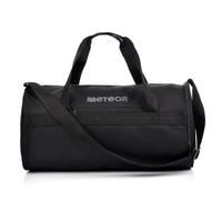 meteor Gym Duffel Cabin Holdall Bag - Lightweight Sports Luggage with Shoe Compartment, Shoulder Strap, Underseat Hand Size for Travel Workout Weekend Overnight (Schwarz, 48x25x25 cm)