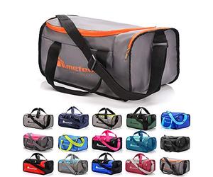 meteor Gym Duffel Cabin Holdall Bag - Lightweight Sports Luggage with Shoe Compartment, Shoulder Strap, Underseat Hand Size for Travel Workout Weekend Overnight