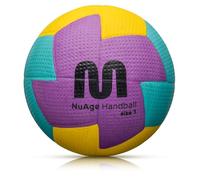 meteor - Handball, Volleyball for Kids, Boys, Girls, Teenagers and Women, Ideal for Small Hands, for Training, Soft Ball with Non-Slip Surface - Outdoor Sport - Size #1 - Colour: Purple/Blue/Yellow