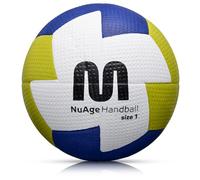 meteor - Handball, Volleyball for Kids, Boys, Girls, Teenagers and Women, Ideal for Small Hands, for Training, Soft Ball with Non-Slip Surface - Outdoor Sport - Size #1 - Colour: White/Yellow/Navy