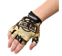 meteor Kids Cycling Gloves - Comfortable & Secure cycling gloves for children - Fingerless Bike Gloves - Shock-Absorbing Padding - Colourful, Breathable, Flexible - For Biking & Scooter Rides