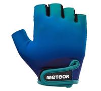 Meteor - Kids Cycling Gloves - Fingerless Bike Gloves, Faux-Leather Palm & Foam Padding - Breathable Cycling Accessories - Shock-Absorbing - Fluid Motif - Size S