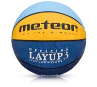 meteor Layup Basketball - Durable Rubber Surface for Outdoor Indoor Play -