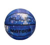 Meteor Layup Basketball - Fluorescent Glow - Ideal for Kids, Youth, Women & Men - Indoor & Outdoor Training Ball - Non-Slip Surface - Size 7 - Colour: Blue-White