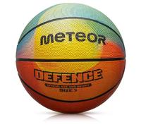 Meteor Layup Basketball - Ideal for Youth, Women & Men - Indoor & Outdoor Training Ball for Kids’ Hands - Abrasion Resistant, Non-Slip Surface - Size 5 - Motif: Defence