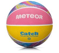 meteor Layup Basketball - Ideal for Youth, Women & Men - Indoor & Outdoor Training Ball for Kids’ Hands - Abrasion Resistant, Non-slip Surface - Size 5 - Motif: Catch