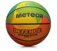 Meteor Layup Basketball - Ideal for Youth, Women & Men - Indoor & Outdoor Training Ball for Kids’ Hands - Abrasion Resistant, Non-Slip Surface - Size 7 - Motif: Defence