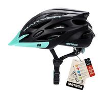 Meteor - MARVEN Cycle Helmet - Lightweight Adjustable Helmet for Men, Women, Kids - MTB, Bike, Scooter, Skateboard & Hoverboard - Breathable with Detachable Visor - Size S - Black/Blue
