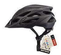 Meteor - MARVEN Cycle Helmet - Lightweight Adjustable Helmet for Men, Women, Kids - MTB, Bike, Scooter, Skateboard & Hoverboard - Breathable with Detachable Visor - Size M - Black