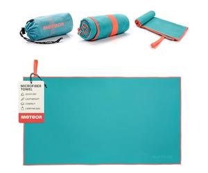 meteor - Microfibre Quick Dry Towel - 110 x 175 cm - Lightweight Gym, Swimming, Yoga - Compact Beach Blanket, Bath Sheet - for Pets, Dogs - Camping Equipment - Men, Women, Kids - Turquoise