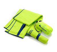 Meteor - Microfibre Quick Dry Towel - 80 x 130 cm - Lightweight Gym, Swimming, Yoga - Compact Beach Blanket, Bath Sheet - for Pets, Dogs - Camping Equipment - Men, Women, Kids - Green