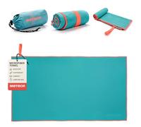meteor microfibre towel - Lightweight travel towel for gym, swimming, backpacking - Compact & quick-dry gym towels with carry pouch - Travels Ideal for everyday use and trips - 80 x 130 cm - Turquoise