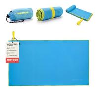 meteor Microfibre Towel Quick Dry Gym Pool Fitness Swimming Travel Camping Beach Yoga Pilates Bath Shower Absorbent Compact Lightweight Dry Men Women Kids Post-Bath Pet Drying 50 x 90 cm