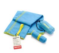 meteor microfibre towel - Lightweight travel towel for gym, swimming, backpacking - Compact & quick-dry gym towels with carry pouch - Travels Ideal for everyday use and trips - 42 x 55 cm - Blue