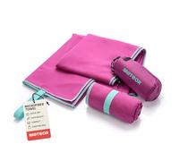 meteor microfibre towel - Lightweight travel towel for gym, swimming, backpacking - Compact & quick-dry gym towels with carry pouch - Travels Ideal for everyday use and trips - 80 x 130 cm - Violet