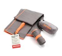 meteor microfibre towel - Lightweight travel towel for gym, swimming, backpacking - Compact & quick-dry gym towels with carry pouch - Travels Ideal for everyday use and trips - 42 x 55 cm - Grey