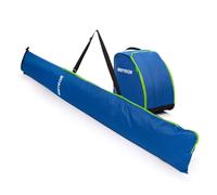 meteor Ski Bag Set Norse - Large Capacity for Gear + Ski Bag with Zippers & Carry Handles - Water-Resistant 600D Polyester - Foldable Winter Sport Travel Set - Ideal for Ski Trips - Blue