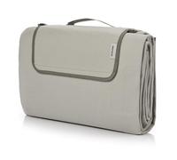 meteor Picnic Blanket Waterproof Extra Large Beige 175x200 cm - Outdoor Blanket Foldable Beach Mat with Carry Handle - Soft Fleece Camping Rug for Garden, Travel, Park & Festivals - Sandproof