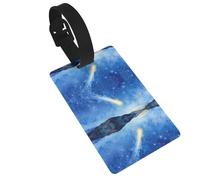 Meteor Print Compact Luggage Tags with Personalized Name Tags Easy-to-Identify Travel Accessories
