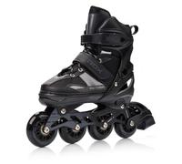 meteor Inline Skates Children's Kids Inliners Roller Skates Roller Blades ABEC 7 Carbon Children's Inline Skates Adjustable Shoe Size (Black, S 30-33)